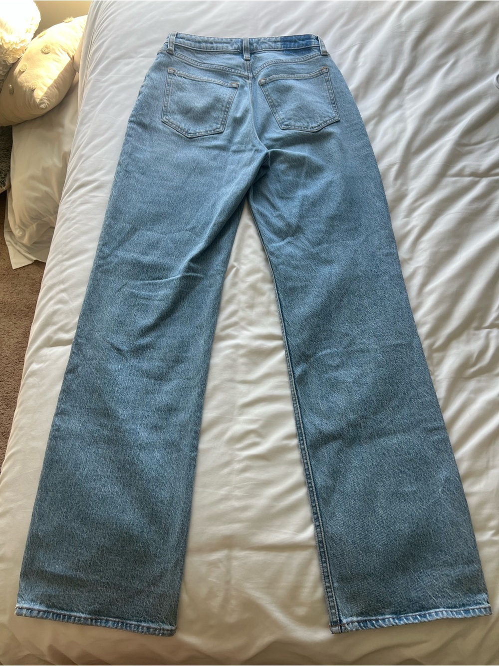 Abercrombie & Fitch Light Blue Wide-Leg Jeans - Picture 4 of 7